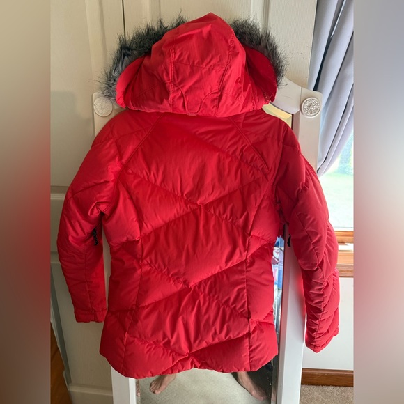 COLUMBIA Small Women Down Fur Hood Winter Ski Jacket Coat Omni-Heat-Shield Puffe - Picture 4 of 13